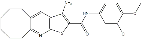 3-amino-N-(3-chloro-4-methoxyphenyl)-5,6,7,8,9,10-hexahydrocycloocta[b]thieno[3,2-e]pyridine-2-carboxamide Struktur