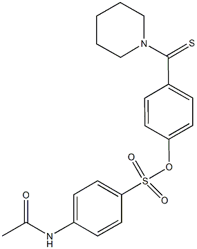 4-(1-piperidinylcarbothioyl)phenyl 4-(acetylamino)benzenesulfonate Struktur