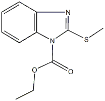 ethyl 2-(methylsulfanyl)-1H-benzimidazole-1-carboxylate Struktur