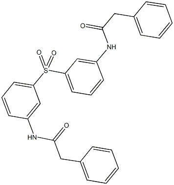 2-phenyl-N-[3-({3-[(phenylacetyl)amino]phenyl}sulfonyl)phenyl]acetamide Struktur