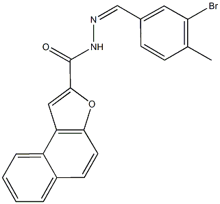 N'-(3-bromo-4-methylbenzylidene)naphtho[2,1-b]furan-2-carbohydrazide Struktur