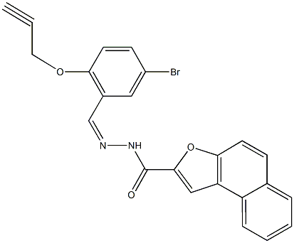 N'-[5-bromo-2-(2-propynyloxy)benzylidene]naphtho[2,1-b]furan-2-carbohydrazide Struktur