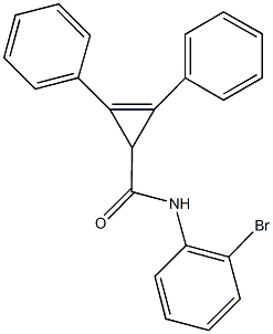 N-(2-bromophenyl)-2,3-diphenylcycloprop-2-ene-1-carboxamide Struktur