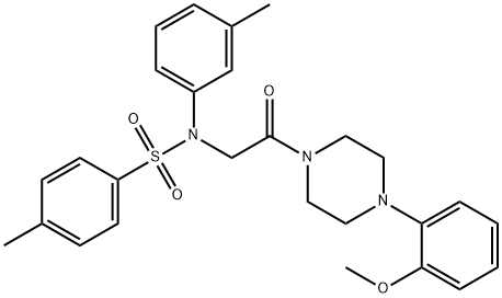 N-{2-[4-(2-methoxyphenyl)-1-piperazinyl]-2-oxoethyl}-4-methyl-N-(3-methylphenyl)benzenesulfonamide Struktur