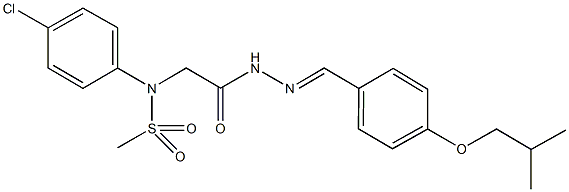 N-(4-chlorophenyl)-N-{2-[2-(4-isobutoxybenzylidene)hydrazino]-2-oxoethyl}methanesulfonamide Struktur