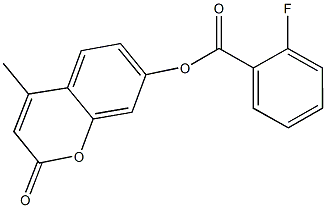 4-methyl-2-oxo-2H-chromen-7-yl 2-fluorobenzoate Struktur