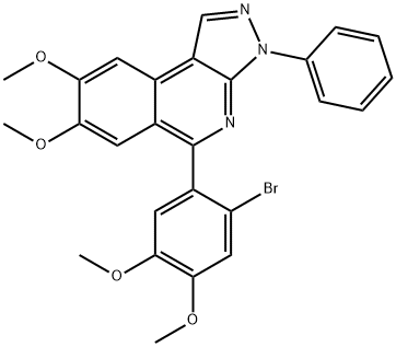 5-(2-bromo-4,5-dimethoxyphenyl)-7,8-dimethoxy-3-phenyl-3H-pyrazolo[3,4-c]isoquinoline Struktur