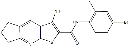 3-amino-N-(4-bromo-2-methylphenyl)-6,7-dihydro-5H-cyclopenta[b]thieno[3,2-e]pyridine-2-carboxamide Struktur