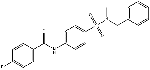 N-(4-{[benzyl(methyl)amino]sulfonyl}phenyl)-4-fluorobenzamide Struktur