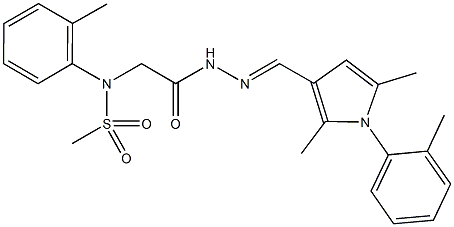 N-[2-(2-{[2,5-dimethyl-1-(2-methylphenyl)-1H-pyrrol-3-yl]methylene}hydrazino)-2-oxoethyl]-N-(2-methylphenyl)methanesulfonamide Struktur