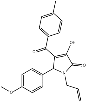 1-allyl-3-hydroxy-5-(4-methoxyphenyl)-4-(4-methylbenzoyl)-1,5-dihydro-2H-pyrrol-2-one Struktur