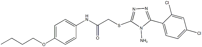 2-{[4-amino-5-(2,4-dichlorophenyl)-4H-1,2,4-triazol-3-yl]sulfanyl}-N-(4-butoxyphenyl)acetamide Struktur