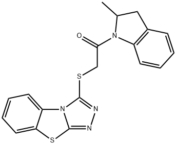 3-{[2-(2-methyl-2,3-dihydro-1H-indol-1-yl)-2-oxoethyl]sulfanyl}[1,2,4]triazolo[3,4-b][1,3]benzothiazole Struktur