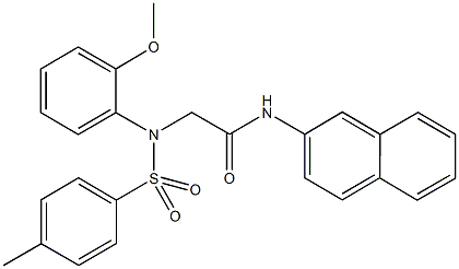 2-{2-methoxy[(4-methylphenyl)sulfonyl]anilino}-N-(2-naphthyl)acetamide Struktur