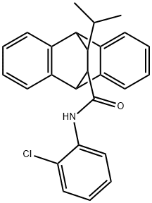 N-(2-chlorophenyl)-16-isopropyltetracyclo[6.6.2.0~2,7~.0~9,14~]hexadeca-2,4,6,9,11,13-hexaene-15-carboxamide Struktur