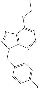 ethyl 3-(4-fluorobenzyl)-3H-[1,2,3]triazolo[4,5-d]pyrimidin-7-yl ether Struktur