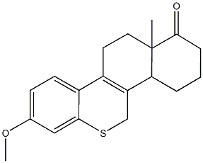 8-methoxy-12a-methyl-2,3,4,4a,5,11,12,12a-octahydro-1H-naphtho[1,2-c]thiochromen-1-one Struktur