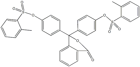 4-[1-(4-{[(2-methylphenyl)sulfonyl]oxy}phenyl)-3-oxo-1,3-dihydro-2-benzofuran-1-yl]phenyl 2-methylbenzenesulfonate Struktur