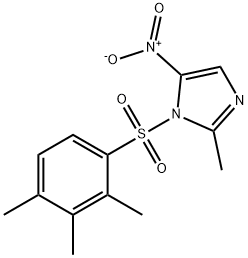 5-nitro-2-methyl-1-[(2,3,4-trimethylphenyl)sulfonyl]-1H-imidazole Struktur