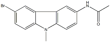 N-(6-bromo-9-methyl-9H-carbazol-3-yl)acetamide Struktur