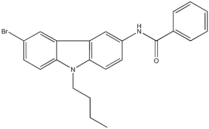 N-(6-bromo-9-butyl-9H-carbazol-3-yl)benzamide Struktur