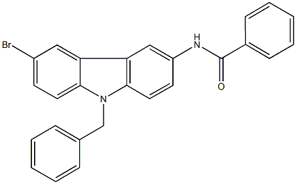 N-(9-benzyl-6-bromo-9H-carbazol-3-yl)benzamide Struktur