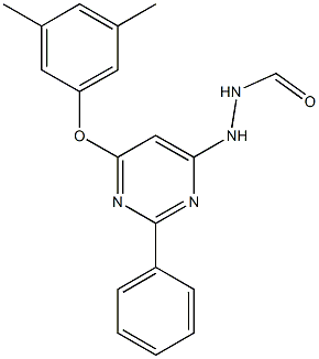 N'-[6-(3,5-dimethylphenoxy)-2-phenyl-4-pyrimidinyl]formic hydrazide Struktur