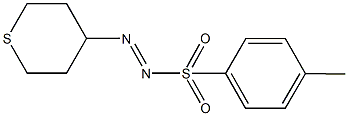 1-[(4-methylphenyl)sulfonyl]-2-tetrahydro-2H-thiopyran-4-yldiazene Struktur