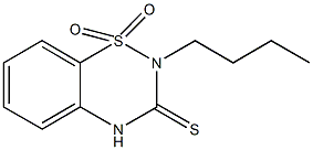 2-butyl-2H-1,2,4-benzothiadiazine-3(4H)-thione 1,1-dioxide Struktur