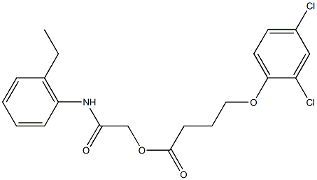 2-(2-ethylanilino)-2-oxoethyl 4-(2,4-dichlorophenoxy)butanoate Struktur