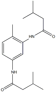 3-methyl-N-{2-methyl-5-[(3-methylbutanoyl)amino]phenyl}butanamide Struktur