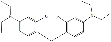 N-{3-bromo-4-[2-bromo-4-(diethylamino)benzyl]phenyl}-N,N-diethylamine Struktur