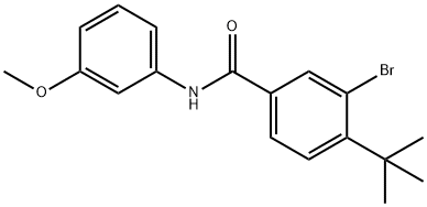 3-bromo-4-tert-butyl-N-(3-methoxyphenyl)benzamide Struktur