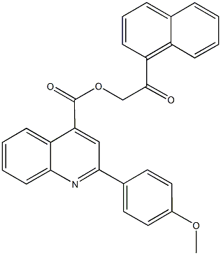 2-(1-naphthyl)-2-oxoethyl 2-(4-methoxyphenyl)-4-quinolinecarboxylate Struktur