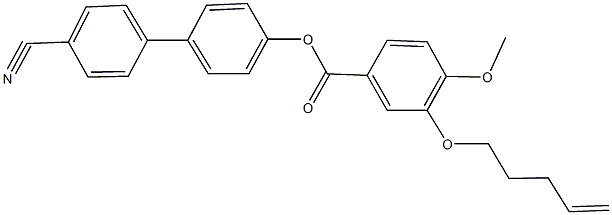 4'-cyano[1,1'-biphenyl]-4-yl 4-methoxy-3-(4-pentenyloxy)benzoate Struktur