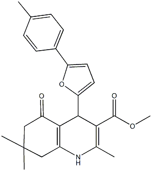 methyl 2,7,7-trimethyl-4-[5-(4-methylphenyl)-2-furyl]-5-oxo-1,4,5,6,7,8-hexahydro-3-quinolinecarboxylate Struktur