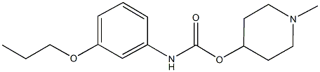 1-methyl-4-piperidinyl 3-propoxyphenylcarbamate Struktur