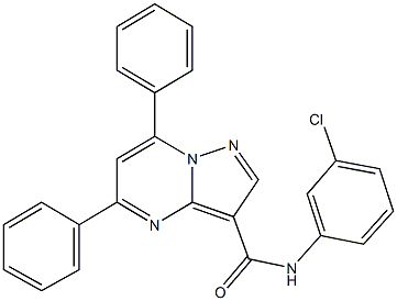 N-(3-chlorophenyl)-5,7-diphenylpyrazolo[1,5-a]pyrimidine-3-carboxamide Struktur