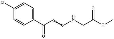 methyl {[3-(4-chlorophenyl)-3-oxo-1-propenyl]amino}acetate Struktur