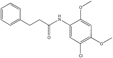 N-(5-chloro-2,4-dimethoxyphenyl)-3-phenylpropanamide Struktur