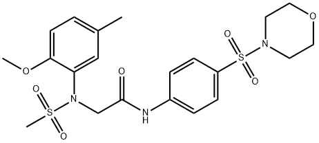 2-[2-methoxy-5-methyl(methylsulfonyl)anilino]-N-[4-(4-morpholinylsulfonyl)phenyl]acetamide Struktur