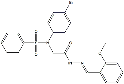 N-(4-bromophenyl)-N-{2-[2-(2-methoxybenzylidene)hydrazino]-2-oxoethyl}benzenesulfonamide Struktur