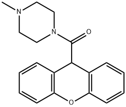 1-methyl-4-(9H-xanthen-9-ylcarbonyl)piperazine Struktur