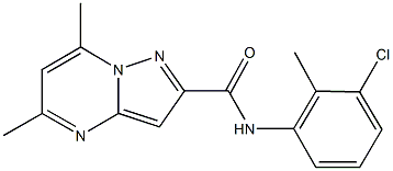 N-(3-chloro-2-methylphenyl)-5,7-dimethylpyrazolo[1,5-a]pyrimidine-2-carboxamide Struktur