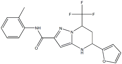 5-(2-furyl)-N-(2-methylphenyl)-7-(trifluoromethyl)-4,5,6,7-tetrahydropyrazolo[1,5-a]pyrimidine-2-carboxamide Struktur