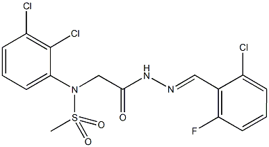 N-{2-[2-(2-chloro-6-fluorobenzylidene)hydrazino]-2-oxoethyl}-N-(2,3-dichlorophenyl)methanesulfonamide Struktur