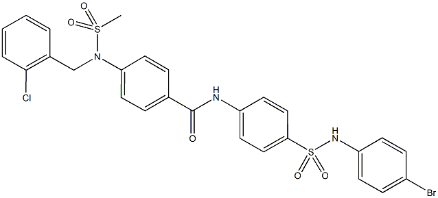 N-{4-[(4-bromoanilino)sulfonyl]phenyl}-4-[(2-chlorobenzyl)(methylsulfonyl)amino]benzamide Struktur