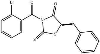 5-benzylidene-3-(2-bromobenzoyl)-2-thioxo-1,3-thiazolidin-4-one Struktur