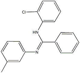 N-(2-chlorophenyl)-N'-(3-methylphenyl)benzenecarboximidamide Struktur