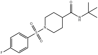 N-(tert-butyl)-1-[(4-fluorophenyl)sulfonyl]piperidine-4-carboxamide Struktur